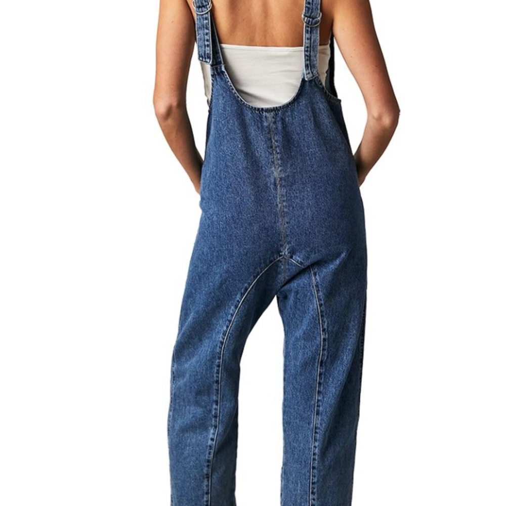 Free People Women's Denim Overalls
